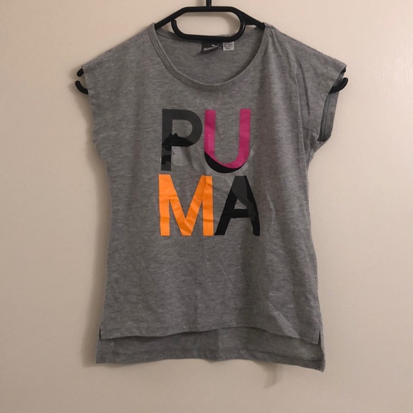 Jr Girls Puma Capped Sleeve Shirt - Picture 1 of 8